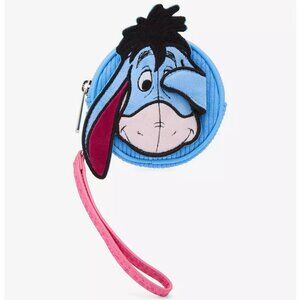 Loungefly Disney Eeyore Coin Purse Corduroy Zip Around Pouch With Strap New